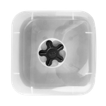 green basics growpot square allin1 25cm living black